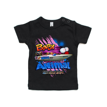 Baby Animal Ski Race Team Infant Tee